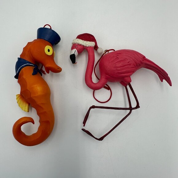 7 Midwest of Cannon Falls & Stouffer Ornaments / Florida Christmas Flamingos - Picture 7 of 12